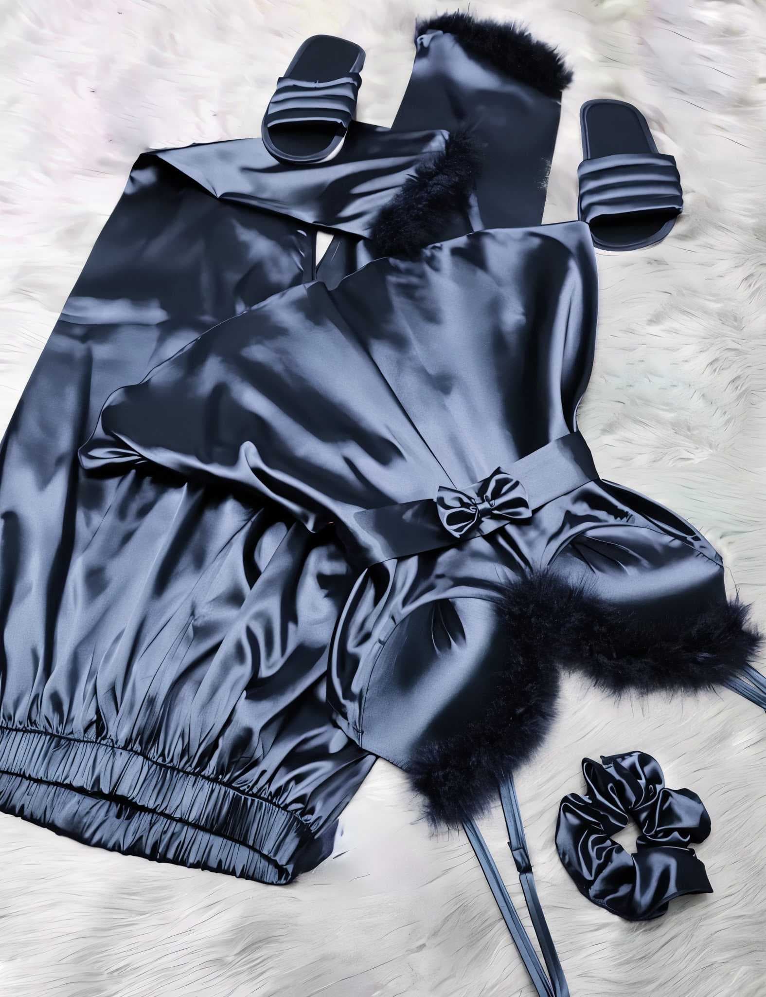 bridal pajama set navy  44