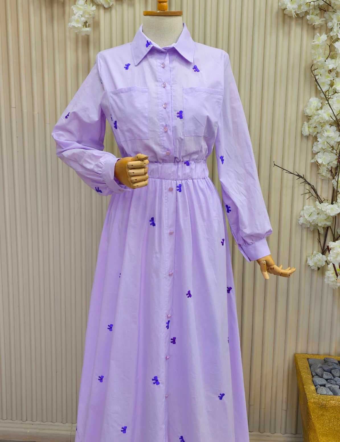 Fabric dress Blue M