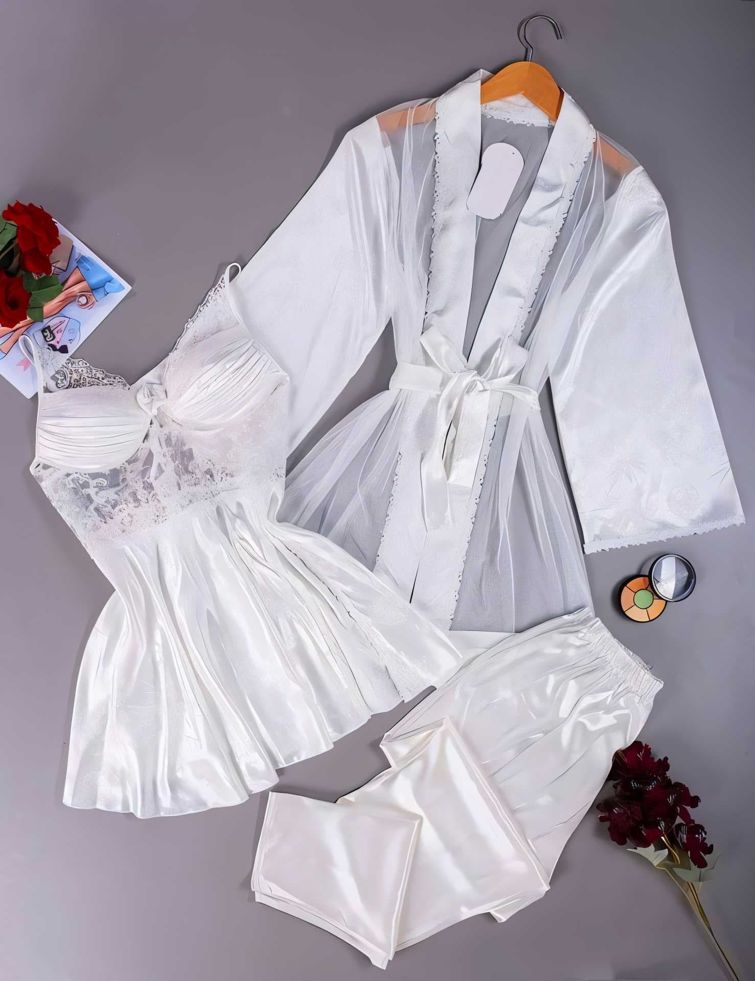Distinctive lingerie set White XL