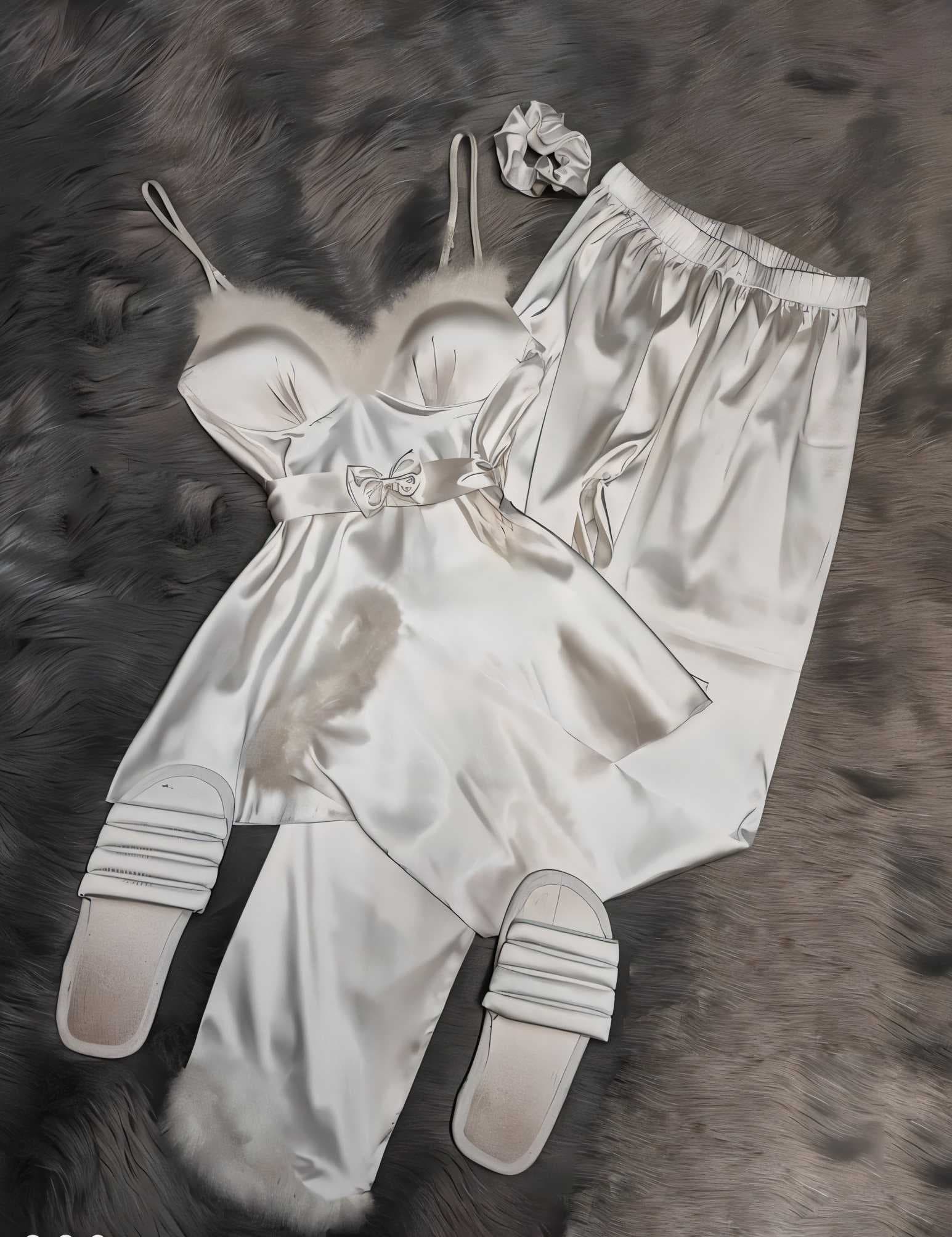 bridal pajama set White 44