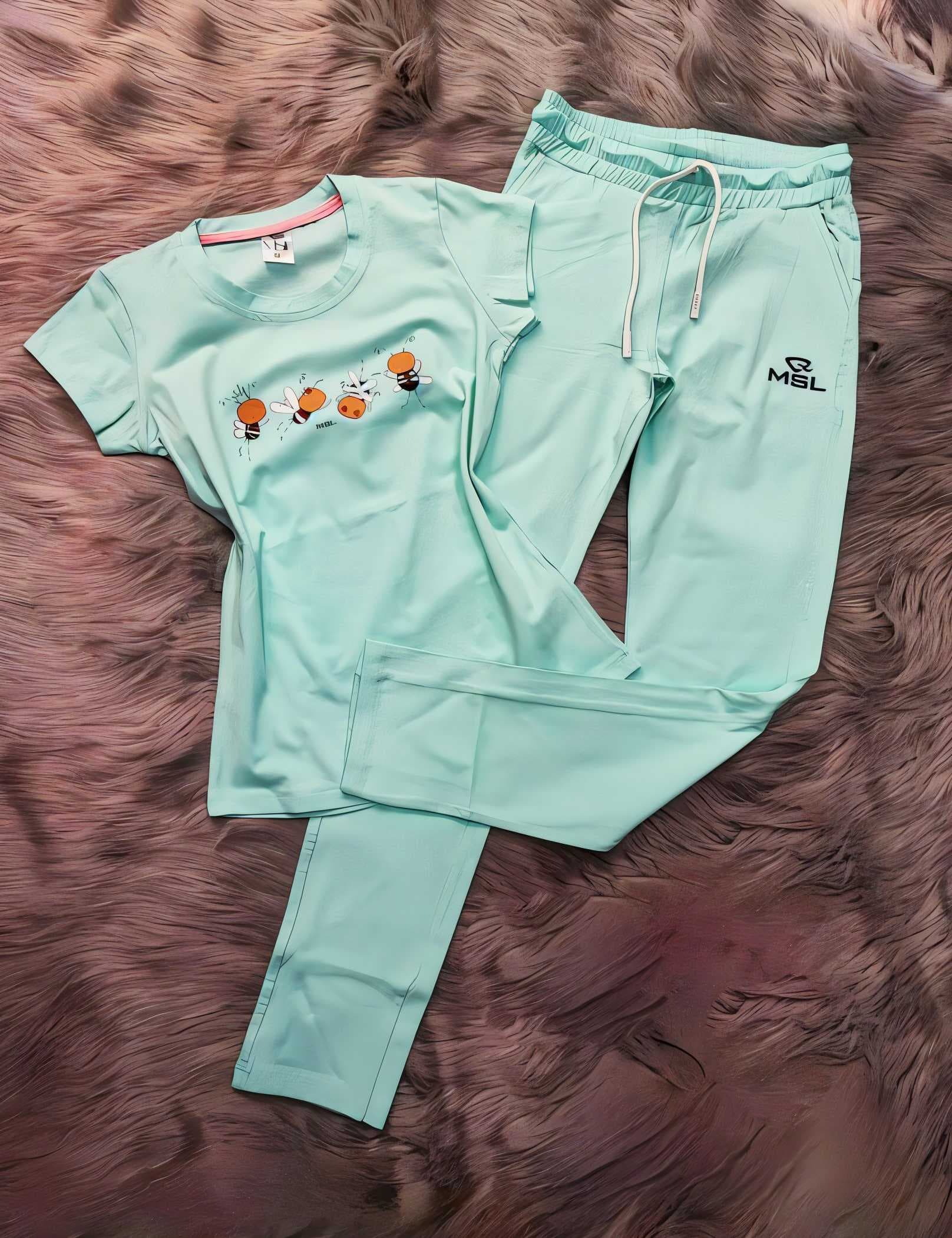 Women's pajamas cotton light Blue XL